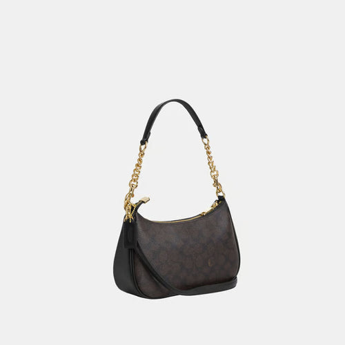 Coach Teri Shoulder Bag - Brown & Beige